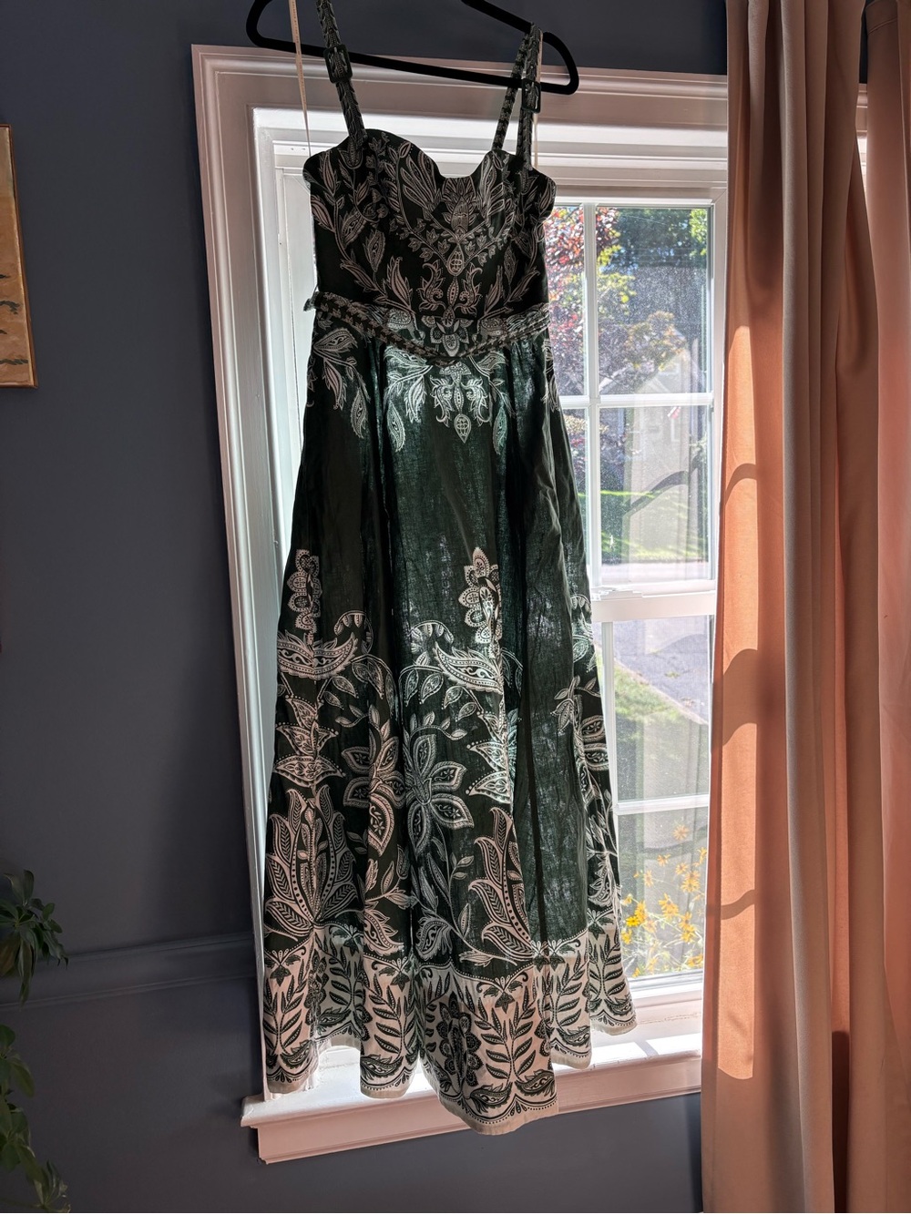 Farm Rio Dark Green Miranda Buckles Maxi Dress, Small - Picture 11 of 12